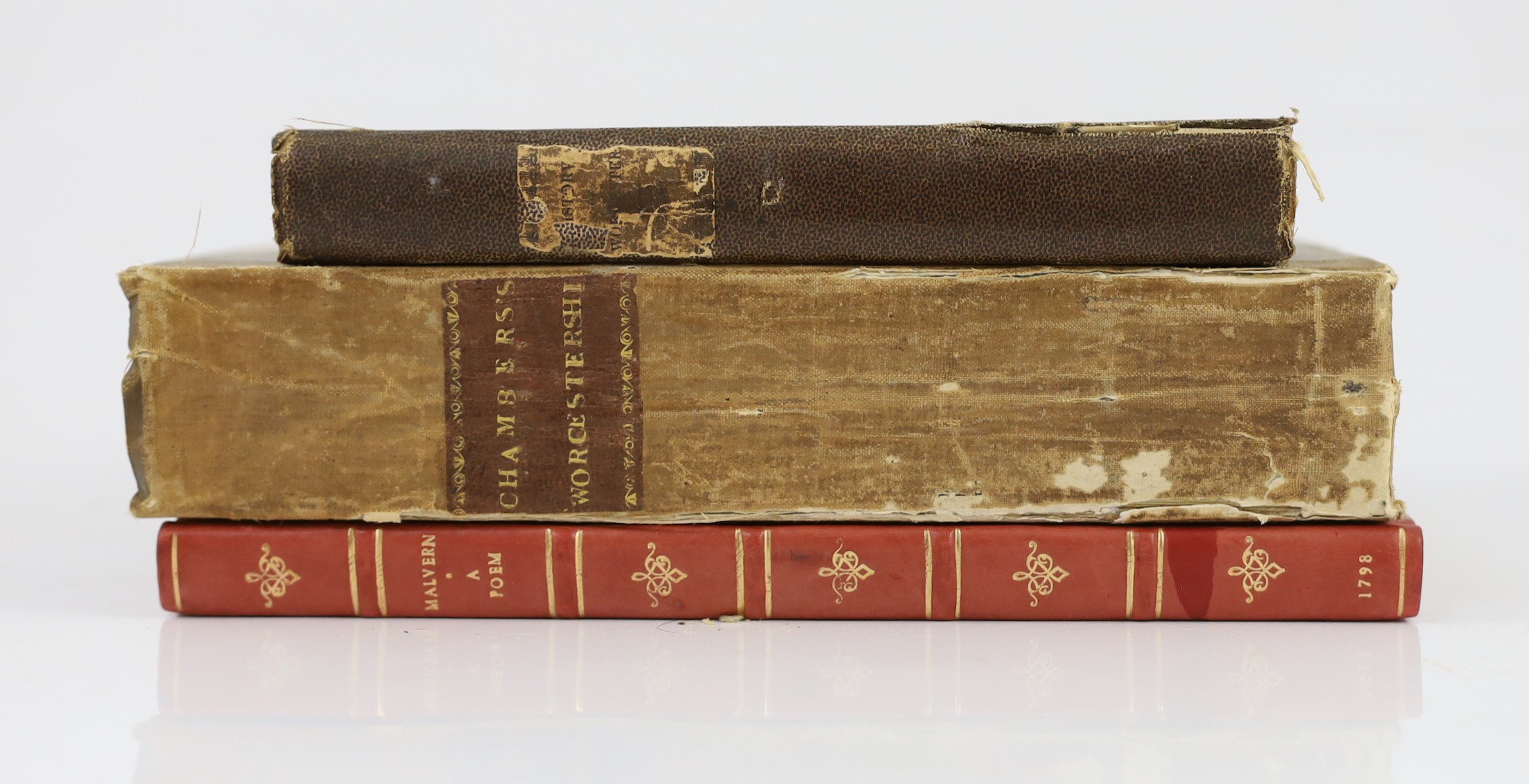 WORCS: Booker, Rev. Luke - Malvern, a Descriptive and Historical Poem ... half title, subscriber's list; 20th cent. gilt-ruled red calf
